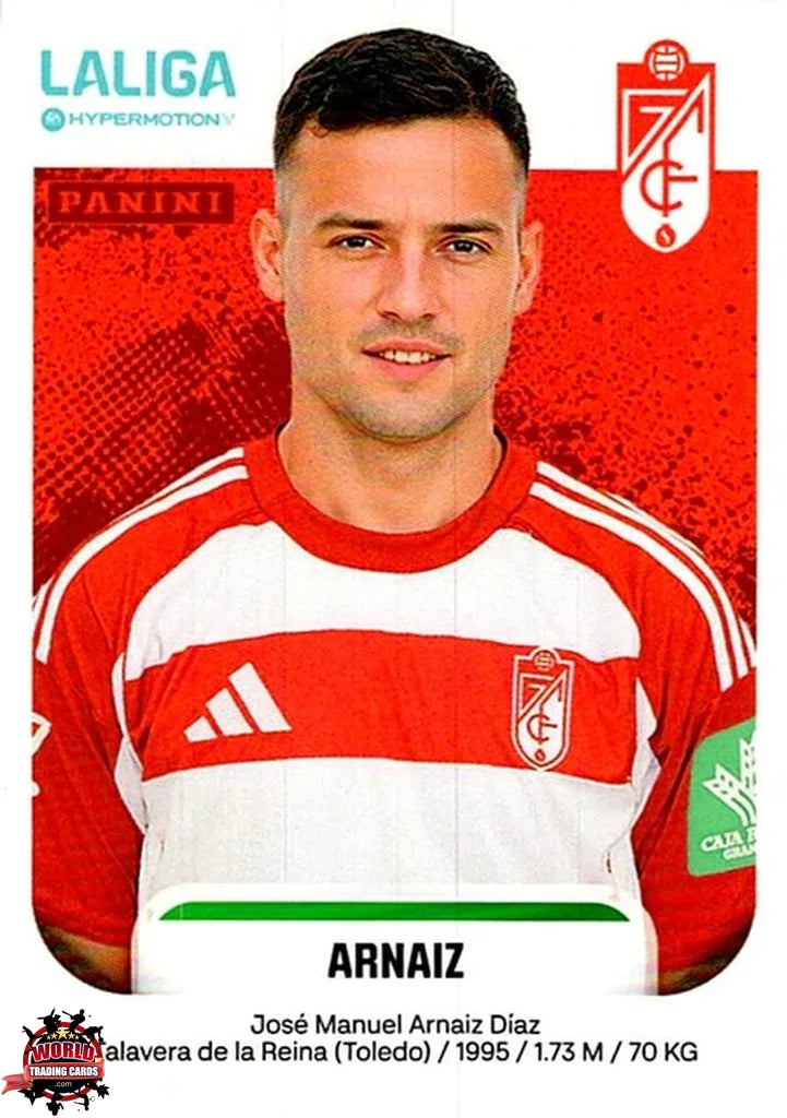 Cromo Trading Card Fútbol-Arnaiz-Granada CF-Panini La Liga HypermotionV 2025-2026-227-Basico