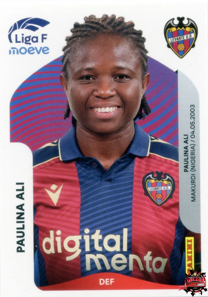Cromo Trading Card Fútbol-Paulina Ali-Levante UD-Panini Liga F Moeve 2025-2026-228 A -Basico