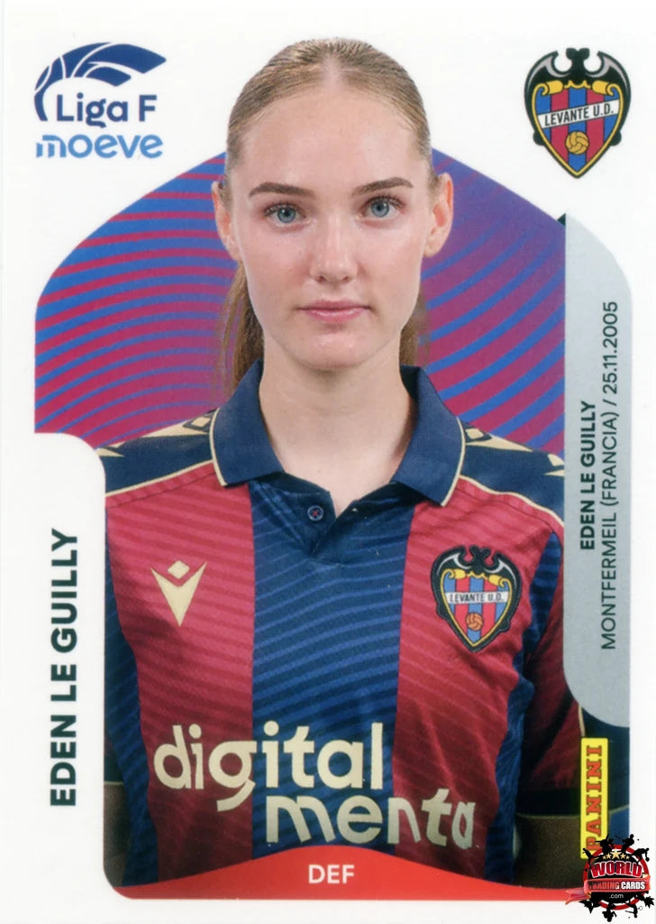Cromo Trading Card Fútbol-Eden Le Giully-Levante UD-Panini Liga F Moeve 2025-2026-228 B -Basico