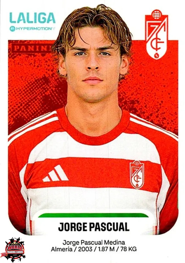 Cromo Trading Card Fútbol-Jorge Pascual-Granada CF-Panini La Liga HypermotionV 2025-2026-228-Basico