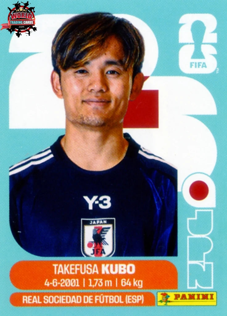 #JPN012 | Panini | Fifa World Cup Stickers | 2026 | Takefusa Kubo | Japan | Base - International version