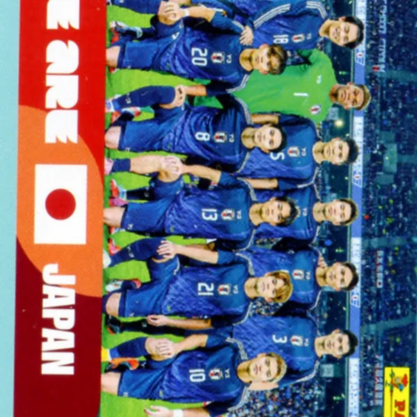 Chrome Trading Card Soccer-Team Photo-Japan-Panini Fifa World Cup