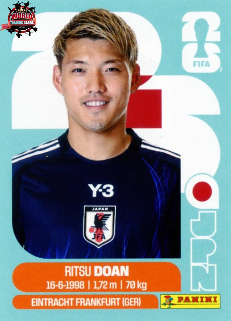 #JPN014 | Panini | Fifa World Cup Stickers | 2026 | Ritsu Doan | Japan | Base - International version
