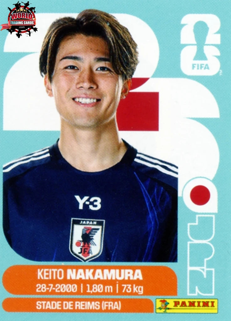 #JPN015 | Panini | Fifa World Cup Stickers | 2026 | Keito Nakamura | Japan | Base - International version