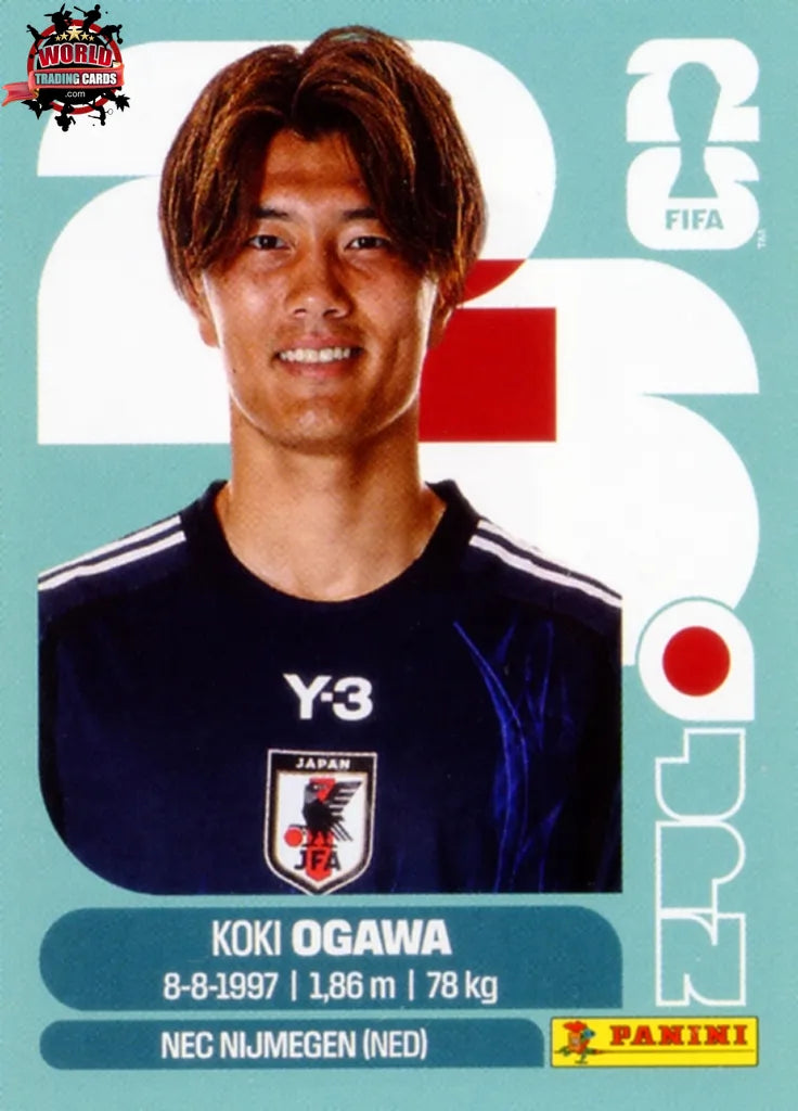 #JPN019 | Panini | Fifa World Cup Stickers | 2026 | Koki Ogawa | Japan | Base - International version