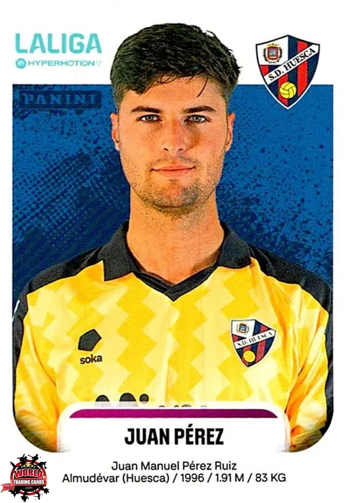 Cromo Trading Card Fútbol-Juan Pérez-SD Huesca-Panini La Liga HypermotionV 2025-2026-233-Basico