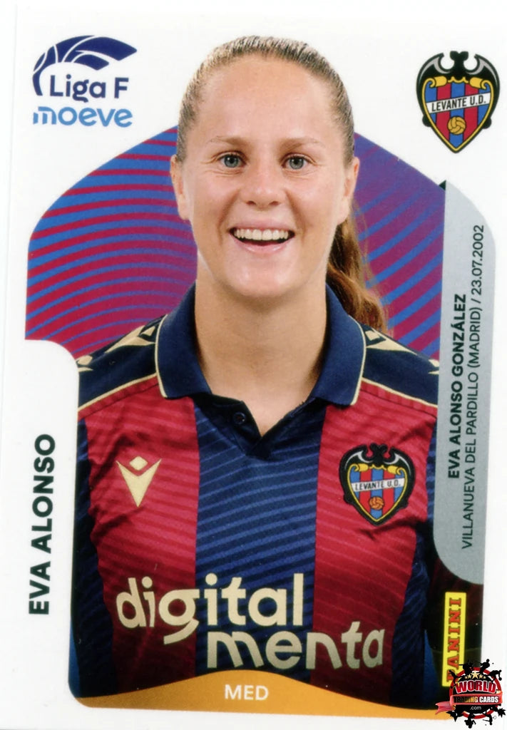 Cromo Trading Card Fútbol-Eva Alonso-Levante UD-Panini Liga F Moeve 2025-2026-233-Basico