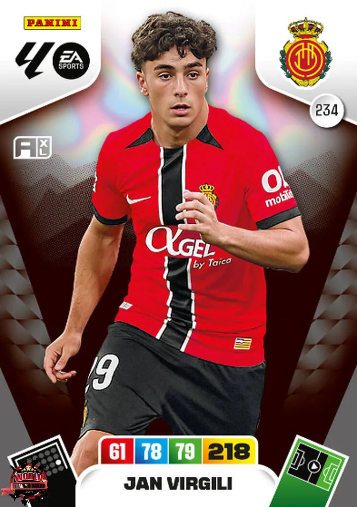 #234 | Adrenalyn XL | La Liga | 2025-2026 | Jan Virgili | RCD Mallorca | Basico