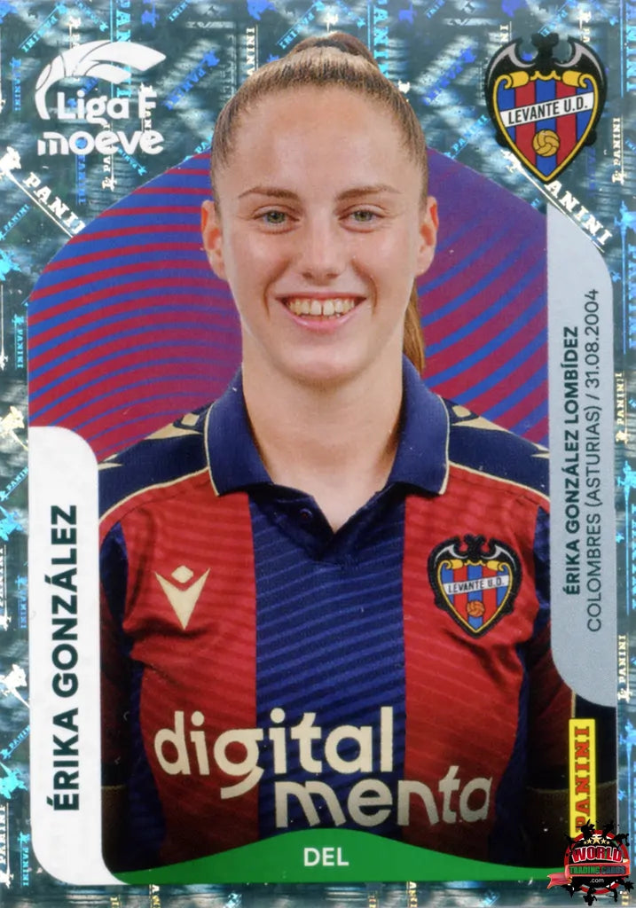 Cromo Trading Card Fútbol-Érika González-Levante UD-Panini Liga F Moeve 2025-2026-237-Brillante