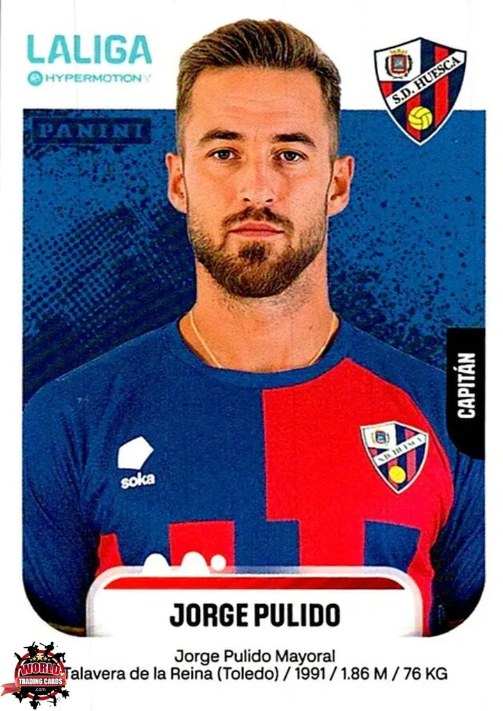 Cromo Trading Card Fútbol-Jorge Pulido-SD Huesca-Panini La Liga HypermotionV 2025-2026-238-Basico