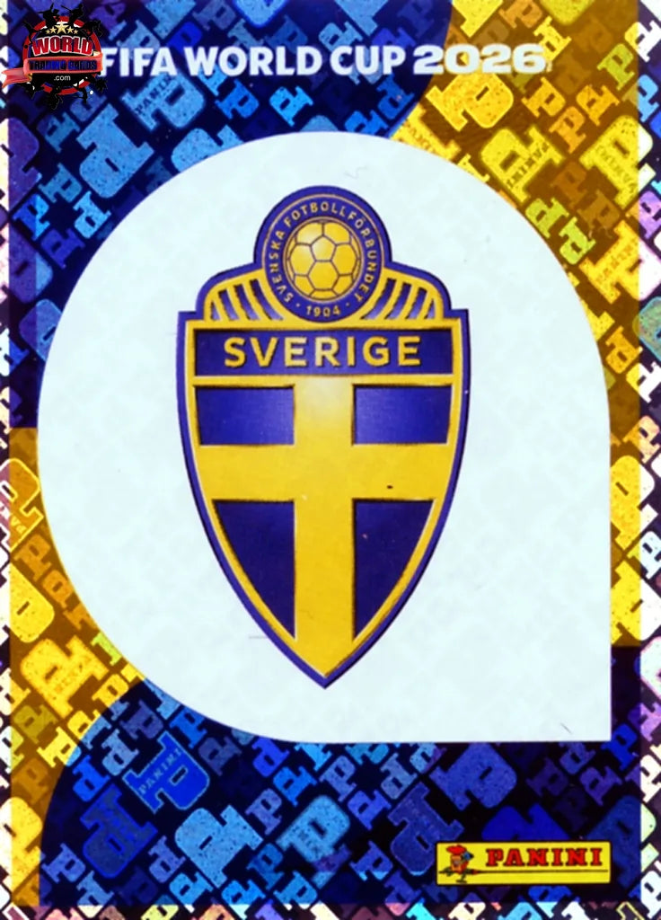 #SWE001 | Panini | Fifa World Cup Stickers | 2026 | Emblem | Sweden | Foil