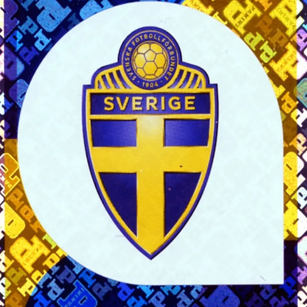 Chrome Trading Card Football-Emblem-Sweden-Panini Fifa World Cup
