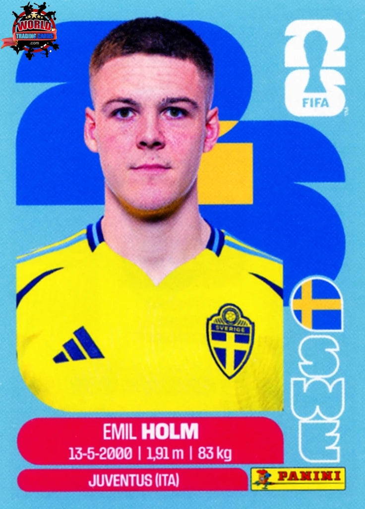 #SWE005 | Panini | Fifa World Cup Stickers | 2026 | Emil Holm | Sweden | Base - International version