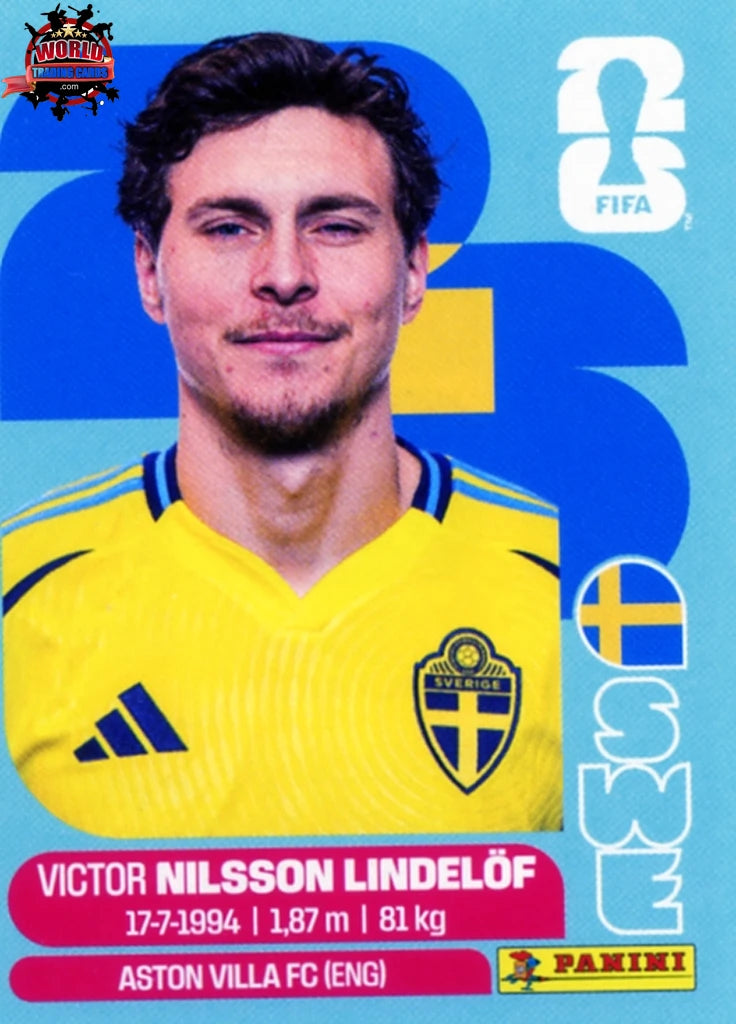 #SWE006 | Panini | Fifa World Cup Stickers | 2026 | Victor Nilsson Lindelöf | Sweden | Base - International version