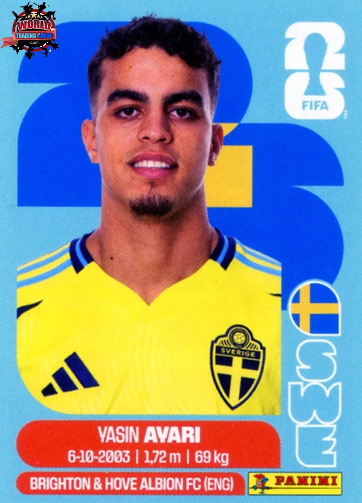 #SWE011 | Panini | Fifa World Cup Stickers | 2026 | Yasin Ayari | Sweden | Base - International version