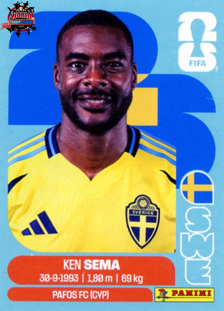 #SWE015 | Panini | Fifa World Cup Stickers | 2026 | Ken Sema | Sweden | Base - International version