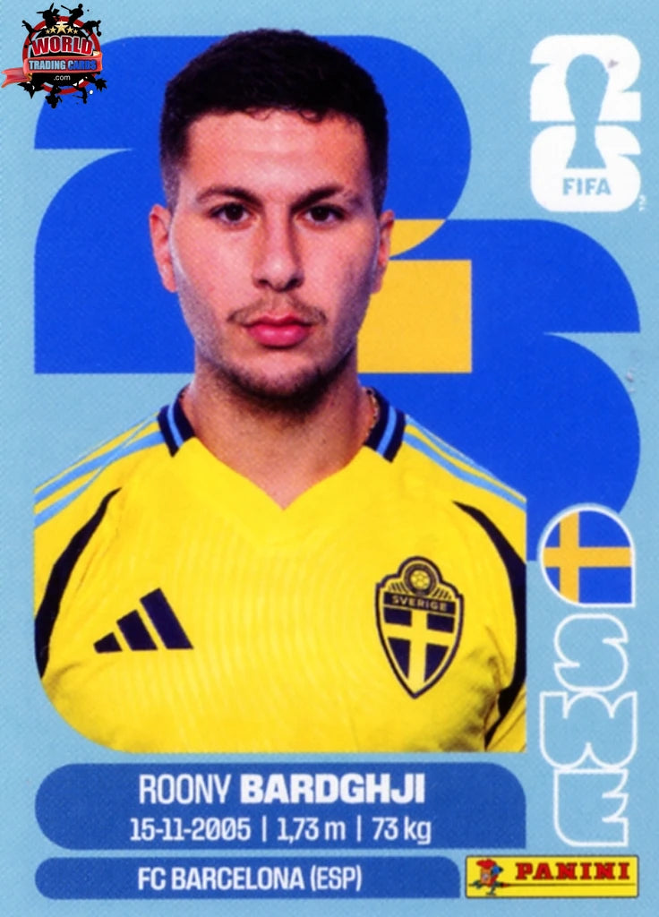 #SWE016 | Panini | Fifa World Cup Stickers | 2026 | Roony Bardghji | Sweden | Base - International version