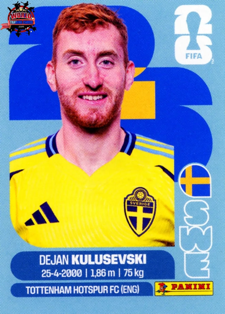 #SWE017 | Panini | Fifa World Cup Stickers | 2026 | Dejan Kulusevski | Sweden | Base - International version