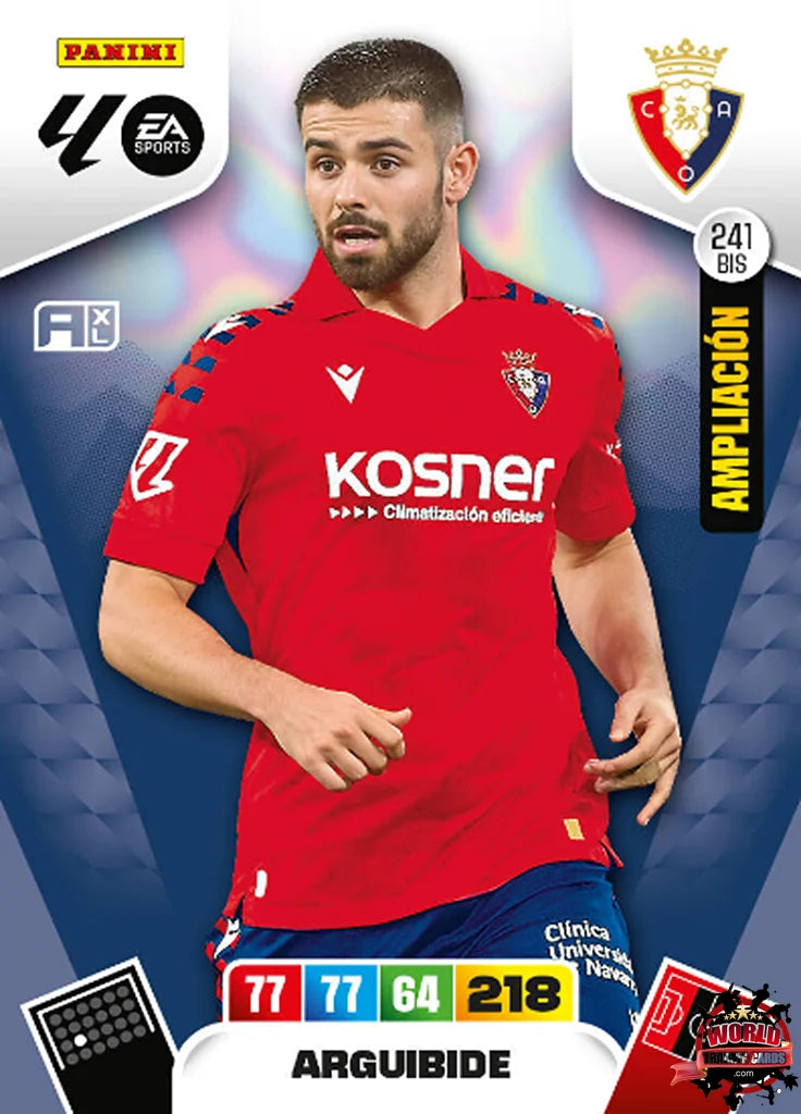 #241 Bis | Panini | Adrenalyn XL | La Liga | 2025-2026 | Arguibide | CA Osasuna | Expansion
