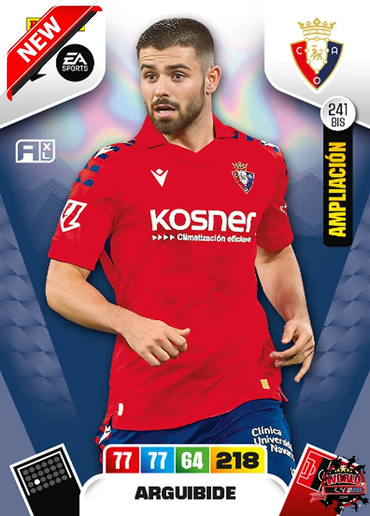 #241 Bis | Panini | Adrenalyn XL | La Liga | 2025-2026 | Arguibide | CA Osasuna | Expansion