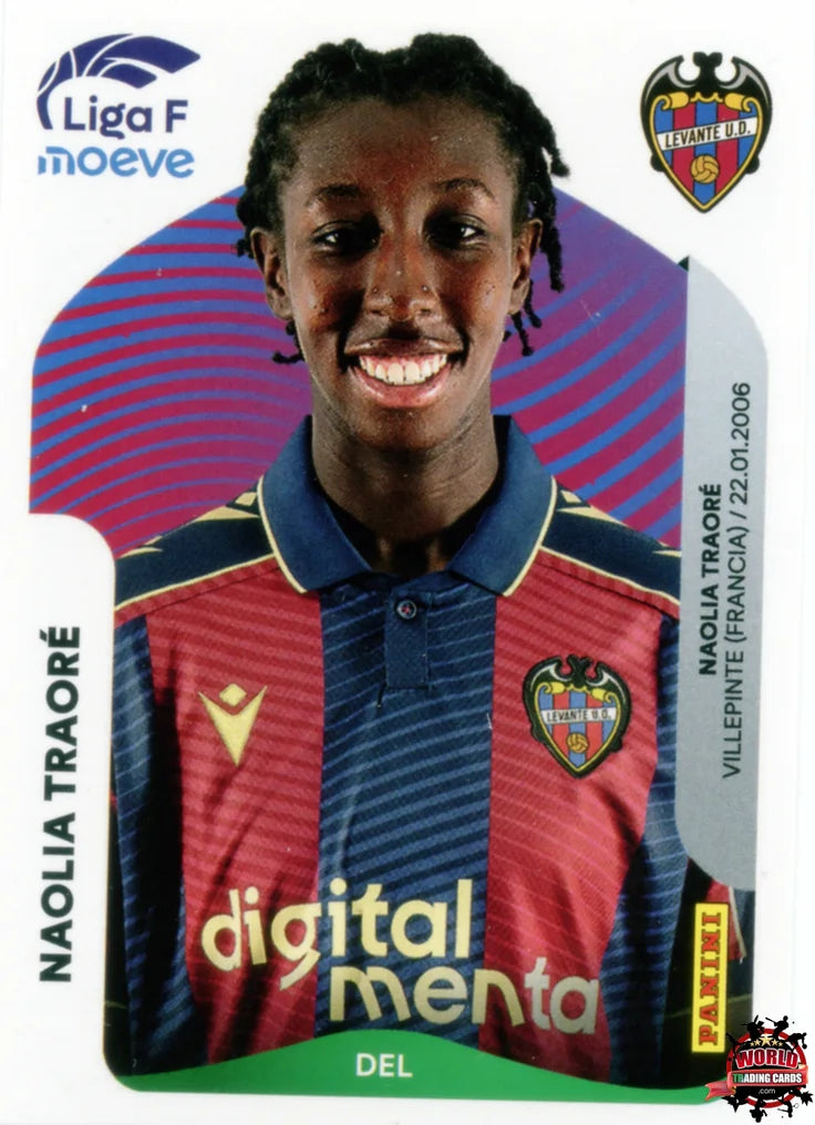 Cromo Trading Card Fútbol-Naolia Traoré-Levante UD-Panini Liga F Moeve 2025-2026-241-Basico