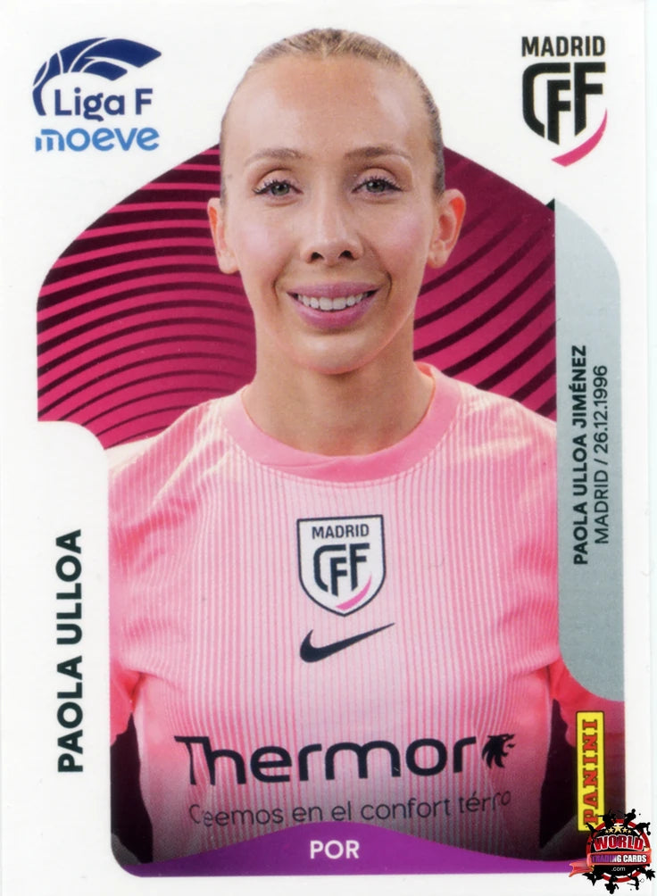 Cromo Trading Card Fútbol-Paola Ulloa-Madrid CFF-Panini Liga F Moeve 2025-2026-244-Basico