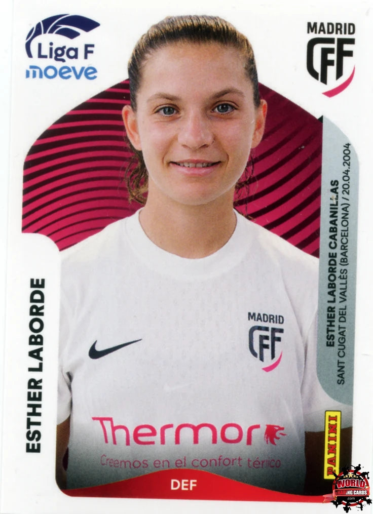 Cromo Trading Card Fútbol-Esther Laborde-Madrid CFF-Panini Liga F Moeve 2025-2026-247-Basico