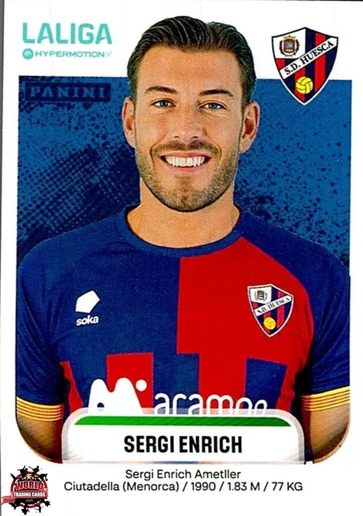 Cromo Trading Card Fútbol-Sergi Enrich-SD Huesca-Panini La Liga HypermotionV 2025-2026-248-Basico