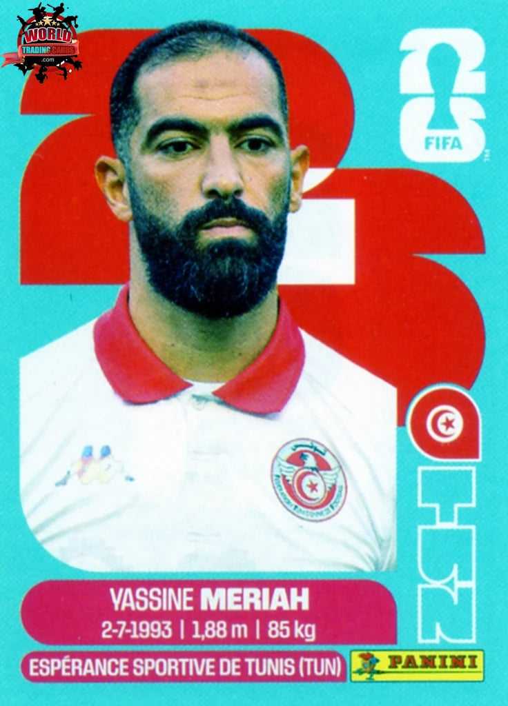 #TUN006 | Panini | Fifa World Cup Stickers | 2026 | Yassine Meriah | Tunisia | Base - International version