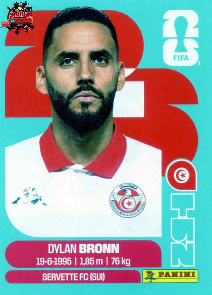 #TUN008 | Panini | Fifa World Cup Stickers | 2026 | Dylan Bronn | Tunisia | Base - International version