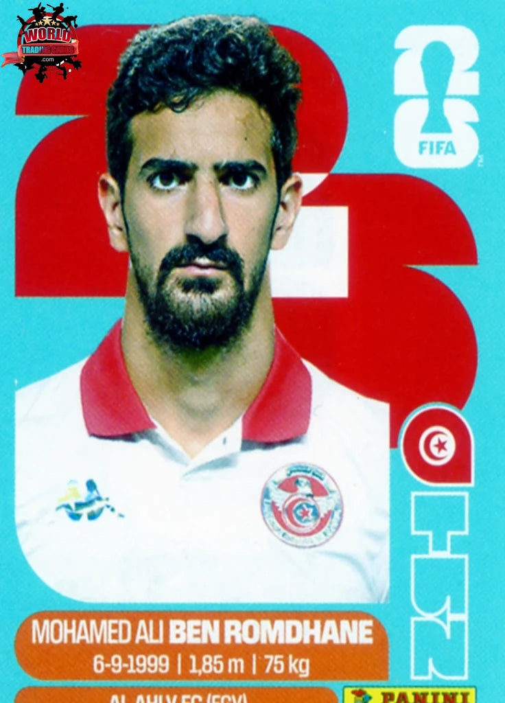 #TUN012 | Panini | Fifa World Cup Stickers | 2026 | Mohamed Ali Ben Romdhane | Tunisia | Base