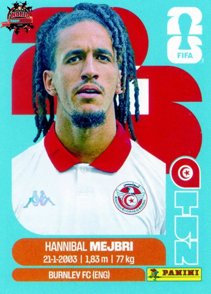 #TUN014 | Panini | Fifa World Cup Stickers | 2026 | Hannibal Mejbri | Tunisia | Base