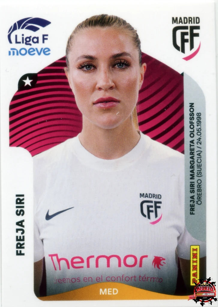 Cromo Trading Card Fútbol-Freja Siri-Madrid CFF-Panini Liga F Moeve 2025-2026-252-Basico