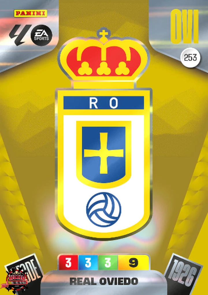 #253 | Adrenalyn XL | La Liga | 2025-2026 | Escudo | Real Oviedo | Basico