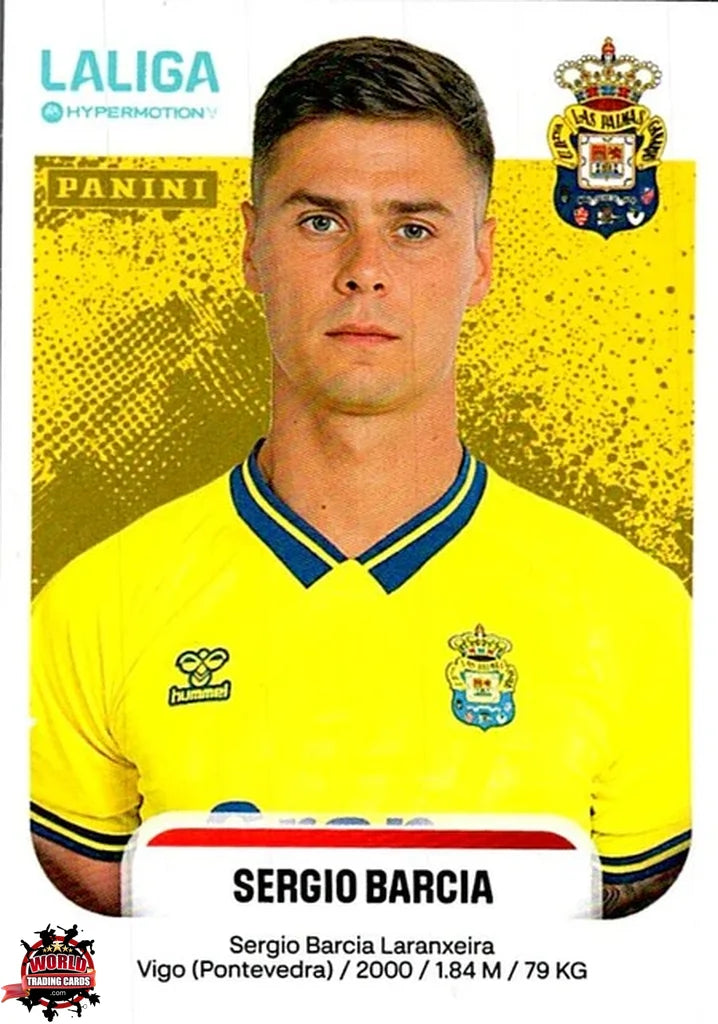 Cromo Trading Card Fútbol-Sergio Barcia-UD Las Palmas-Panini La Liga HypermotionV 2025-2026-254-Basico