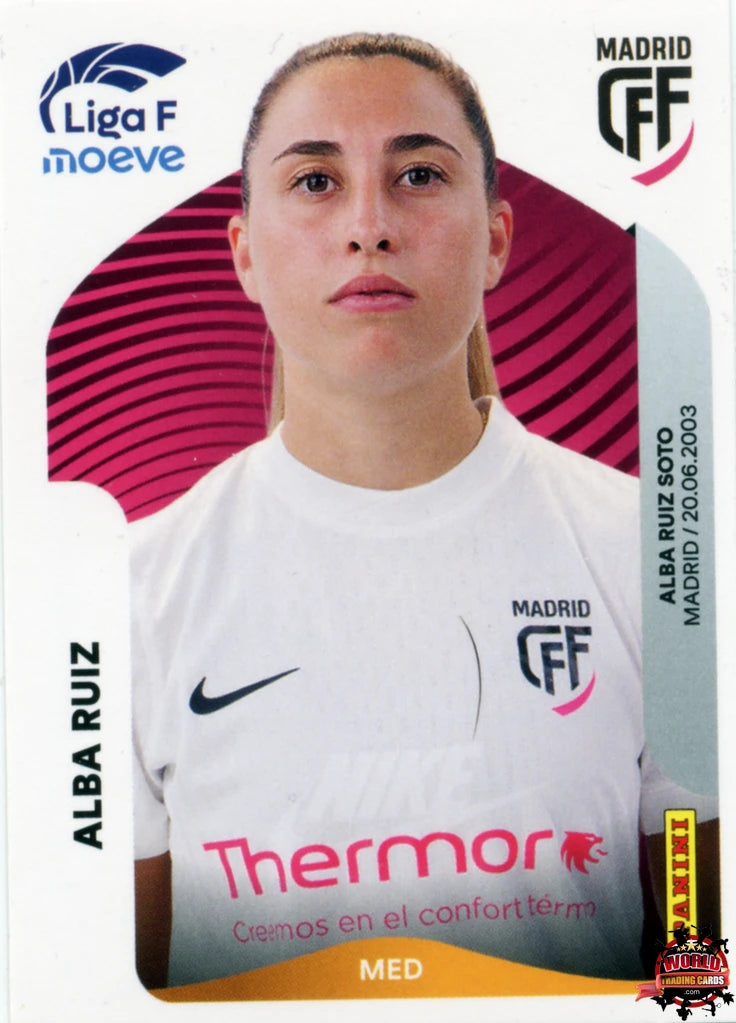Cromo Trading Card Fútbol-Alba Ruiz-Madrid CFF-Panini Liga F Moeve 2025-2026-254-Basico