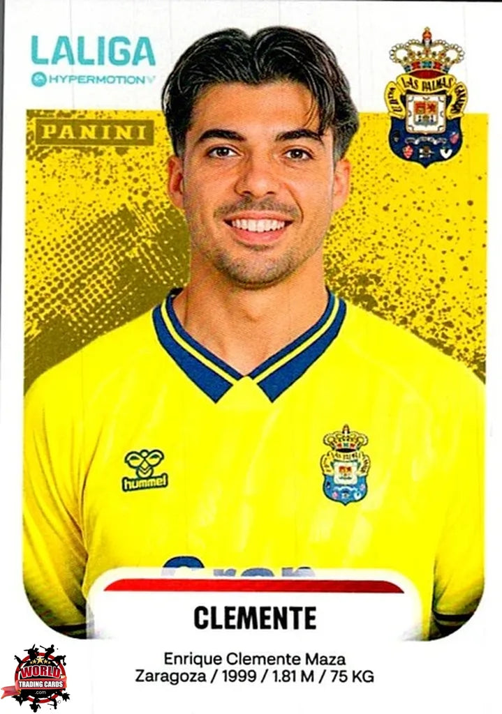 Cromo Trading Card Fútbol-Clemente-UD Las Palmas-Panini La Liga HypermotionV 2025-2026-257A-Basico