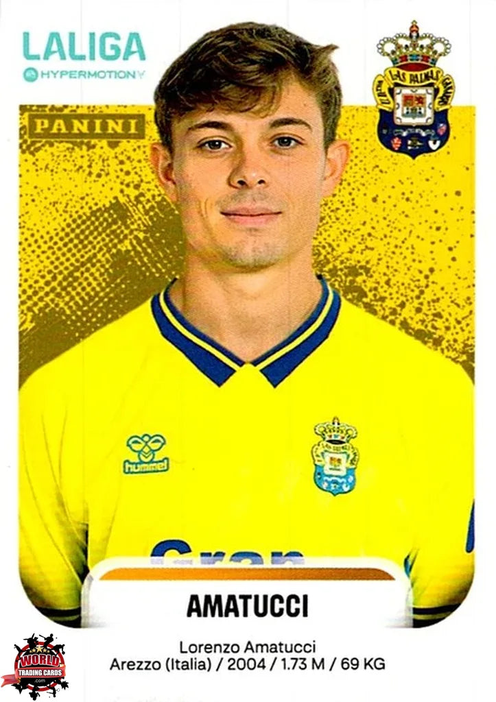 Cromo Trading Card Fútbol-Amatucci-UD Las Palmas-Panini La Liga HypermotionV 2025-2026-259-Basico