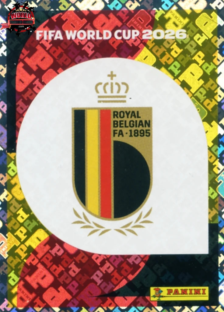 #BEL001 | Panini | Fifa World Cup Stickers | 2026 | Emblem | Belgium | Foil