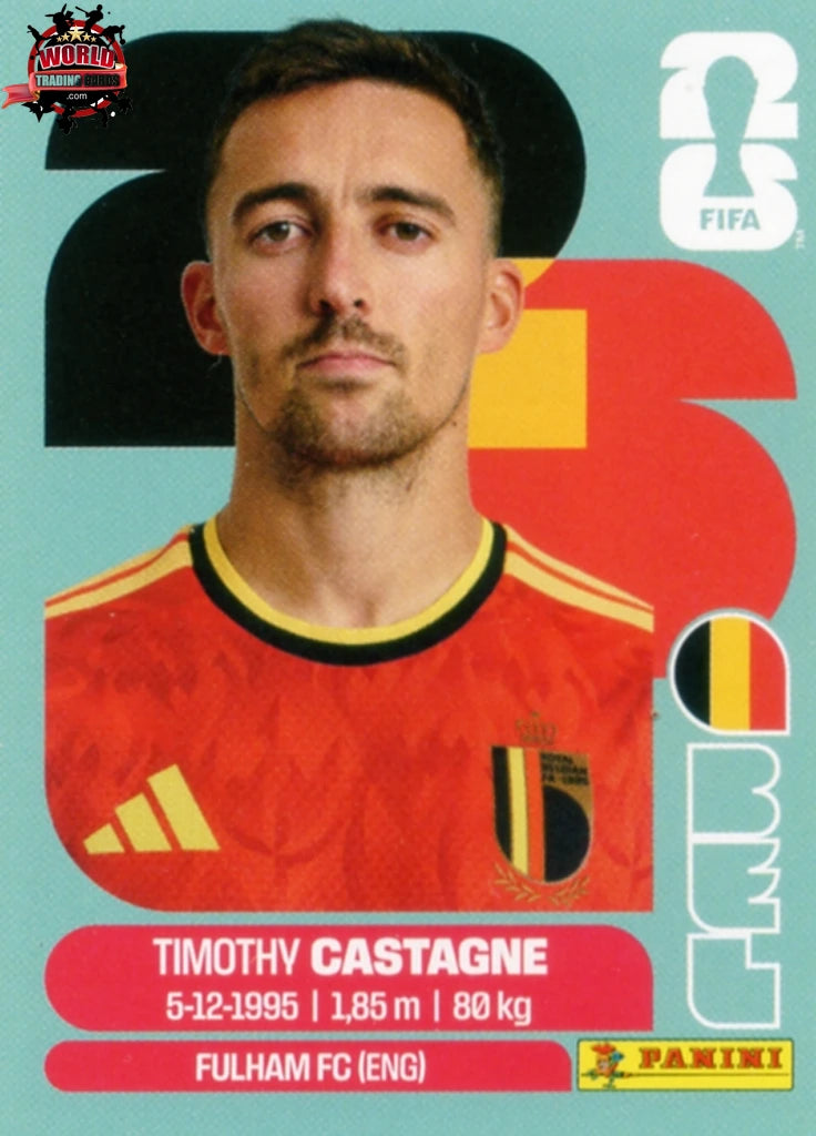 #BEL004 | Panini | Fifa World Cup Stickers | 2026 | Timothy Castagne | Belgium | Base