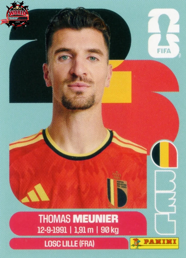 #BEL008 | Panini | Fifa World Cup Stickers | 2026 | Thomas Meunier | Belgium | Base