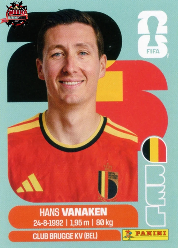 #BEL014 | Panini | Fifa World Cup Stickers | 2026 | Hans Vanaken | Belgium | Base