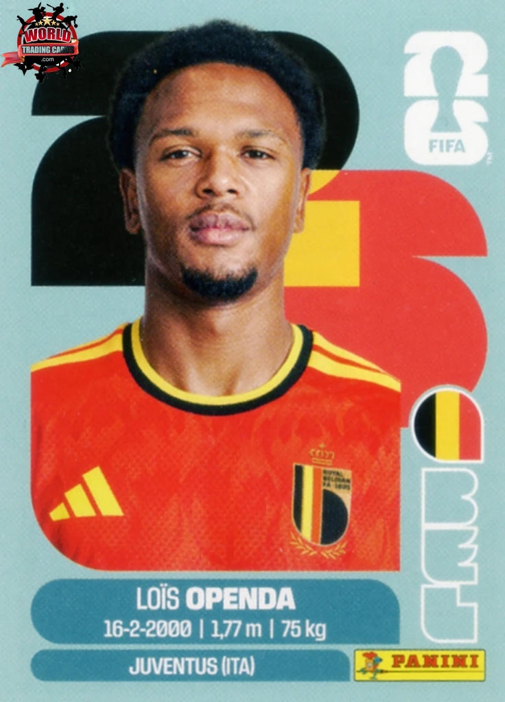 #BEL019 | Panini | Fifa World Cup Stickers | 2026 | Loïs Openda | Belgium | Base
