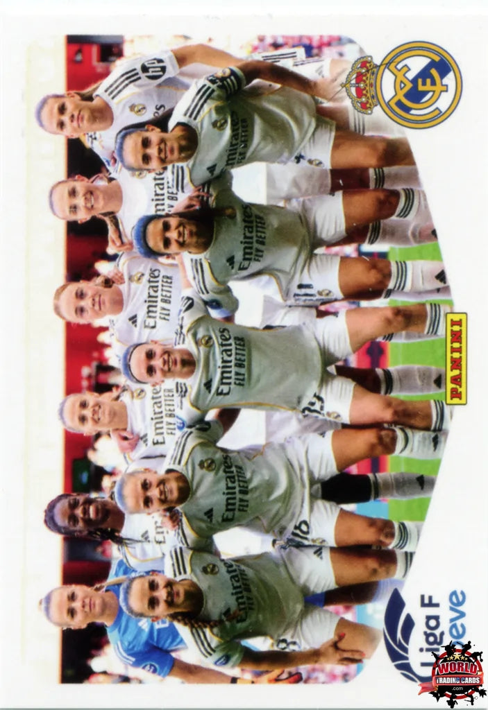 Cromo Trading Card Fútbol-Formación Real Madrid-Real Madrid-Panini Liga F Moeve 2025-2026-263-Basico