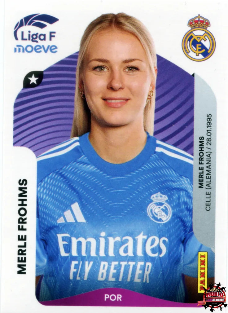 Cromo Trading Card Fútbol-Merle Frohms-Real Madrid-Panini Liga F Moeve 2025-2026-264-Basico