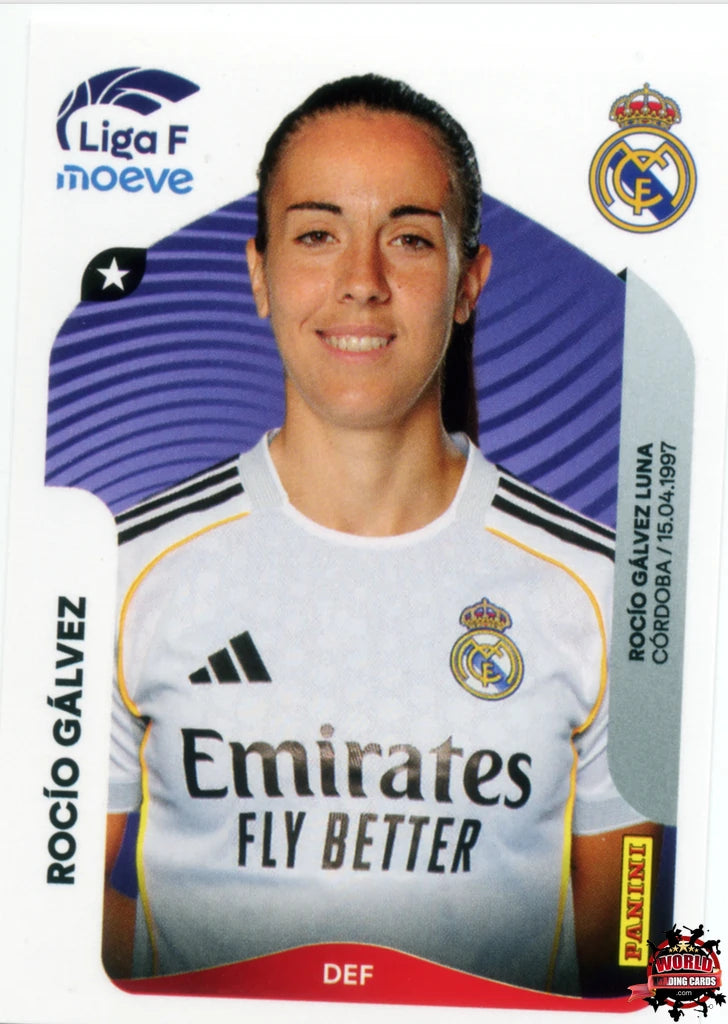 Cromo Trading Card Fútbol-Rocío Gálvez-Real Madrid-Panini Liga F Moeve 2025-2026-267 A -Basico