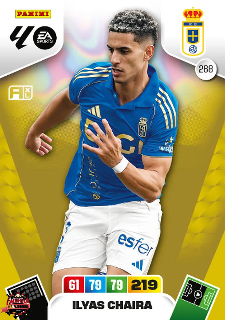 #268 | Adrenalyn XL | La Liga | 2025-2026 | Ilyas Chaira | Real Oviedo | Basico
