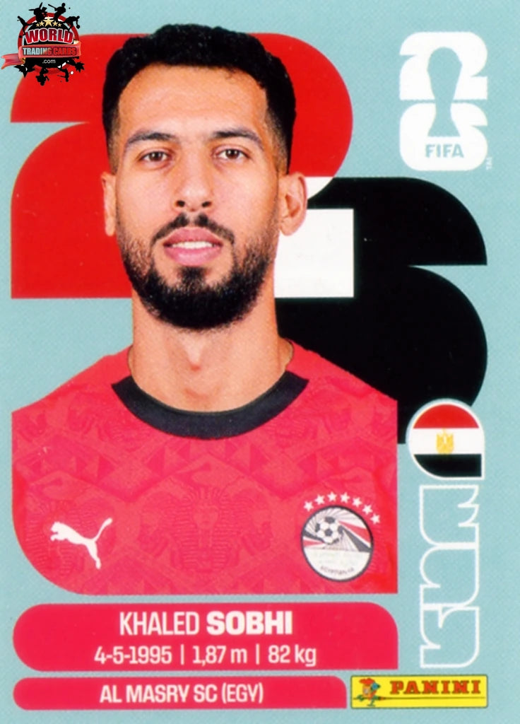 #EGY006 | Panini | Fifa World Cup Stickers | 2026 | Khaled Sobhi | Egypt | Base