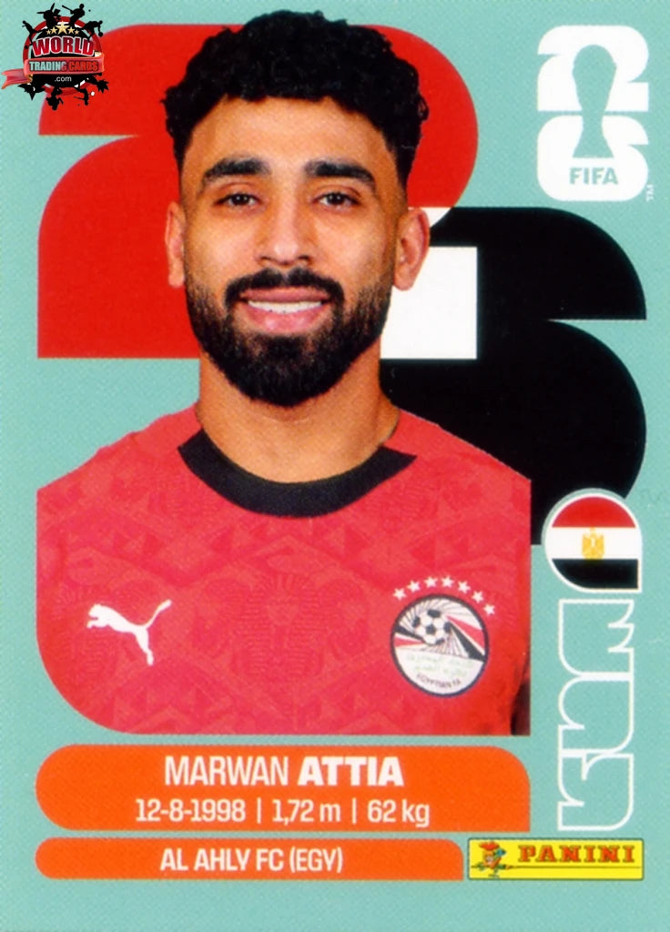 #EGY010 | Panini | Fifa World Cup Stickers | 2026 | Marwan Attia | Egypt | Base