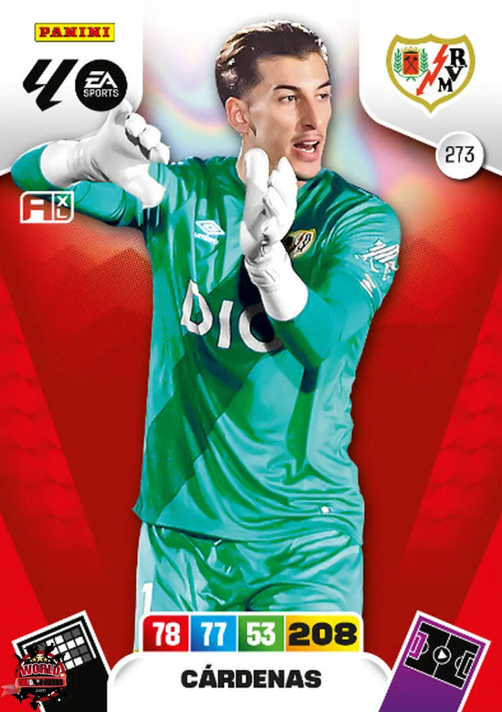 #273 | Adrenalyn XL | La Liga | 2025-2026 | Cárdenas | Rayo Vallecano | Basico